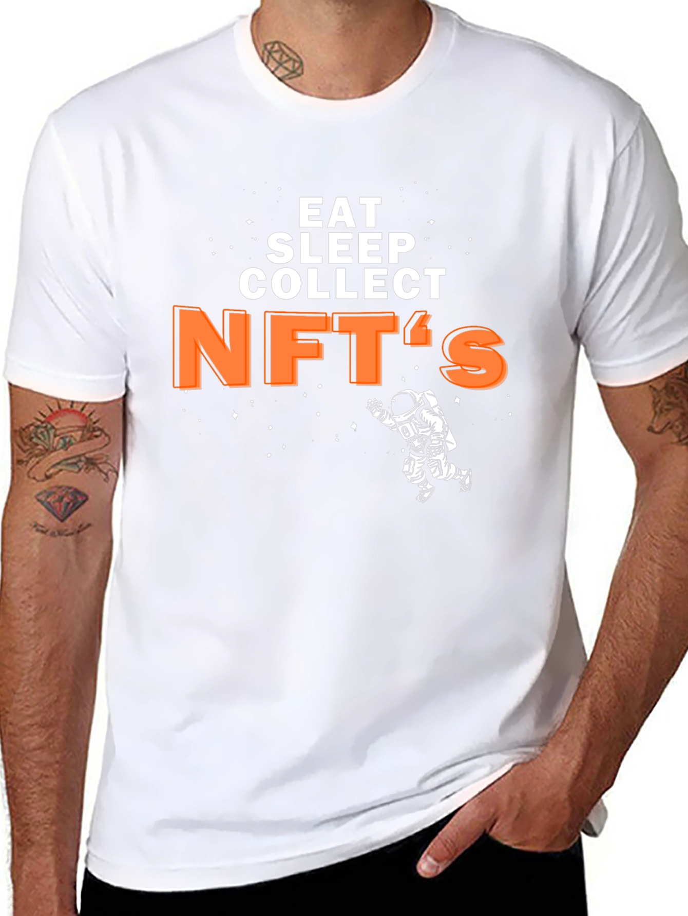Eat Sleep Collect NFTs Graphic T-Shirt