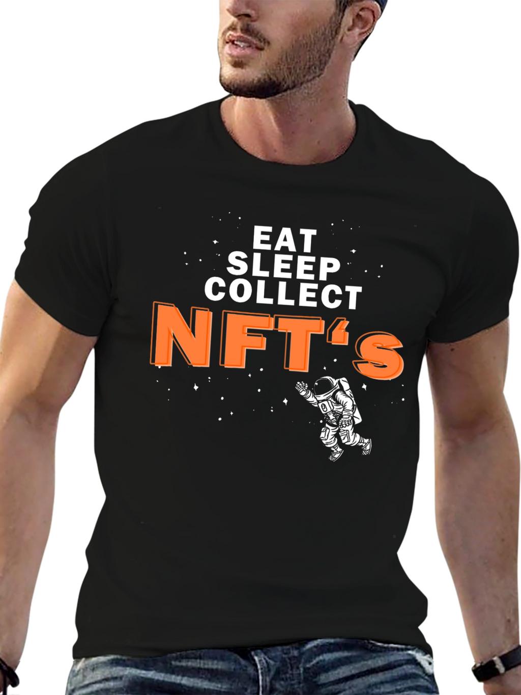 Eat Sleep Collect NFTs Graphic T-Shirt