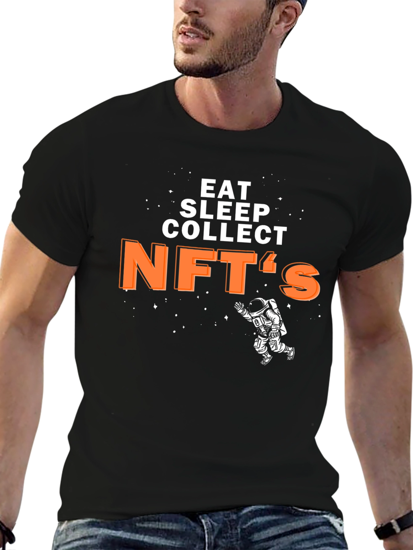 Eat Sleep Collect NFTs Graphic T-Shirt