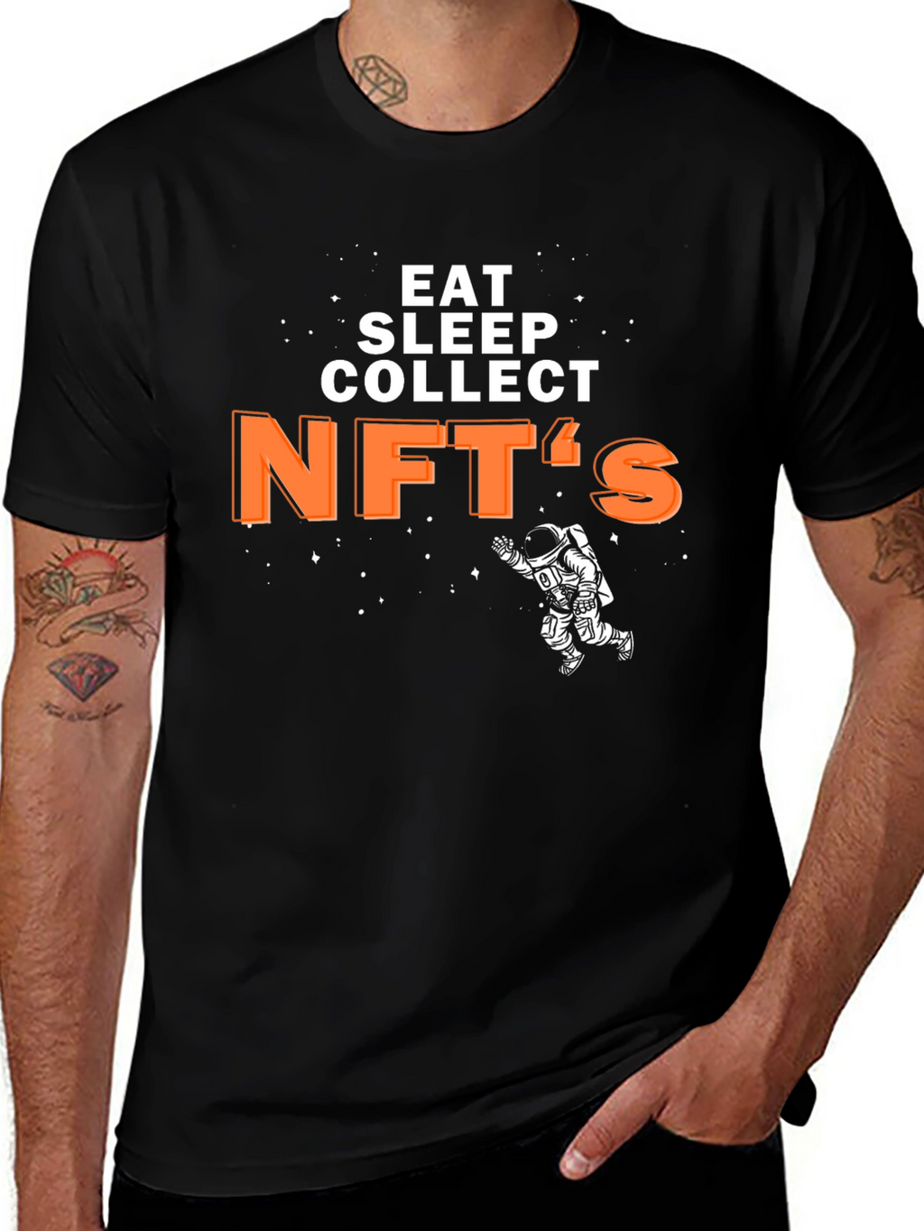 Eat Sleep Collect NFTs Graphic T-Shirt