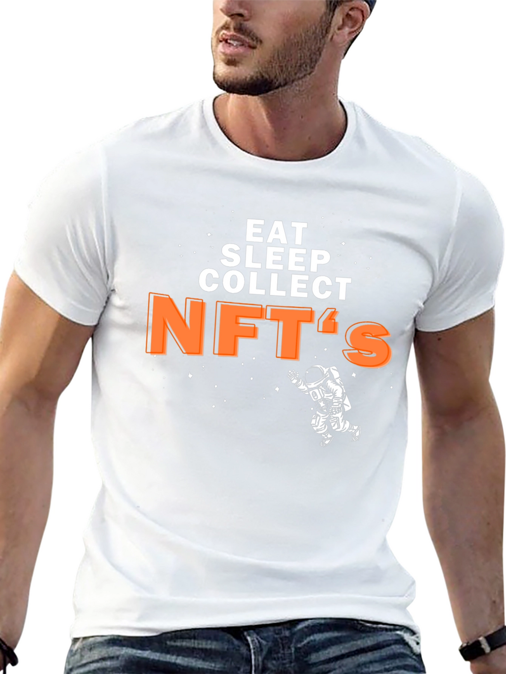 Eat Sleep Collect NFTs Graphic T-Shirt