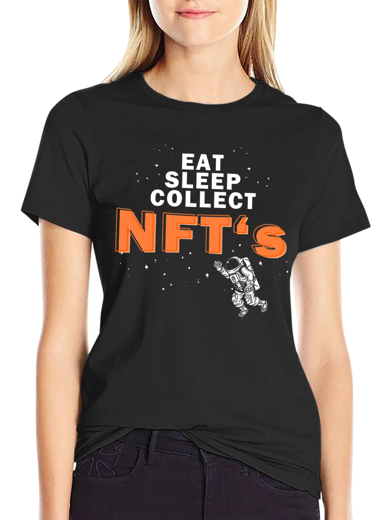 Eat Sleep Collect NFTs Graphic T-Shirt