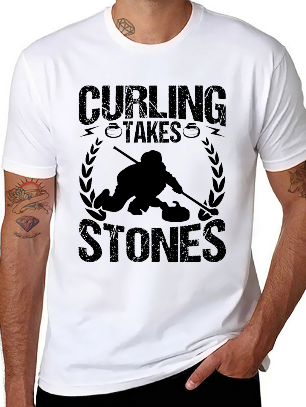 Curling Takes Stones Graphic T-Shirt