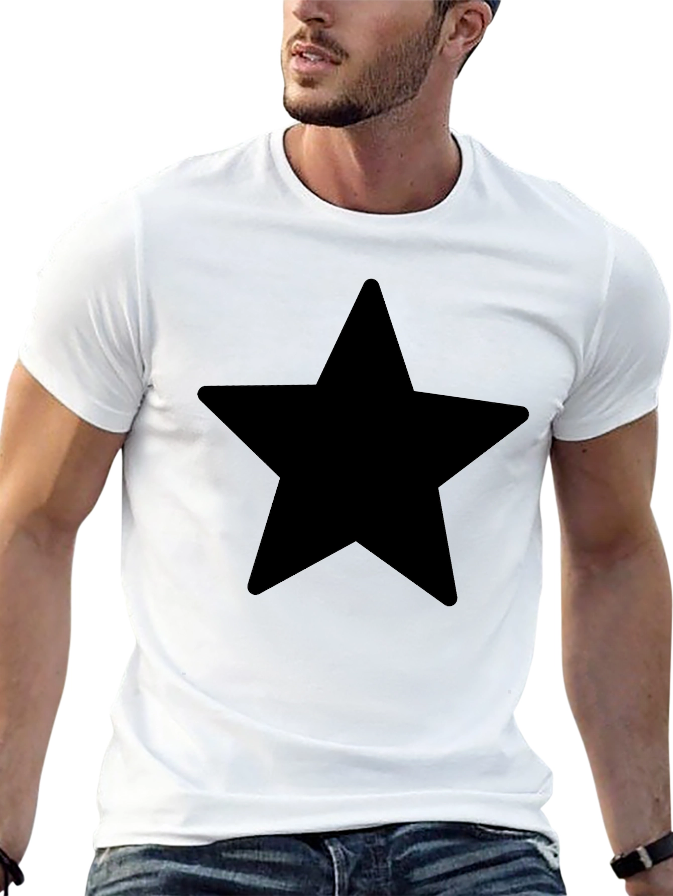 Black Star Graphic Tee - Casual Comfort