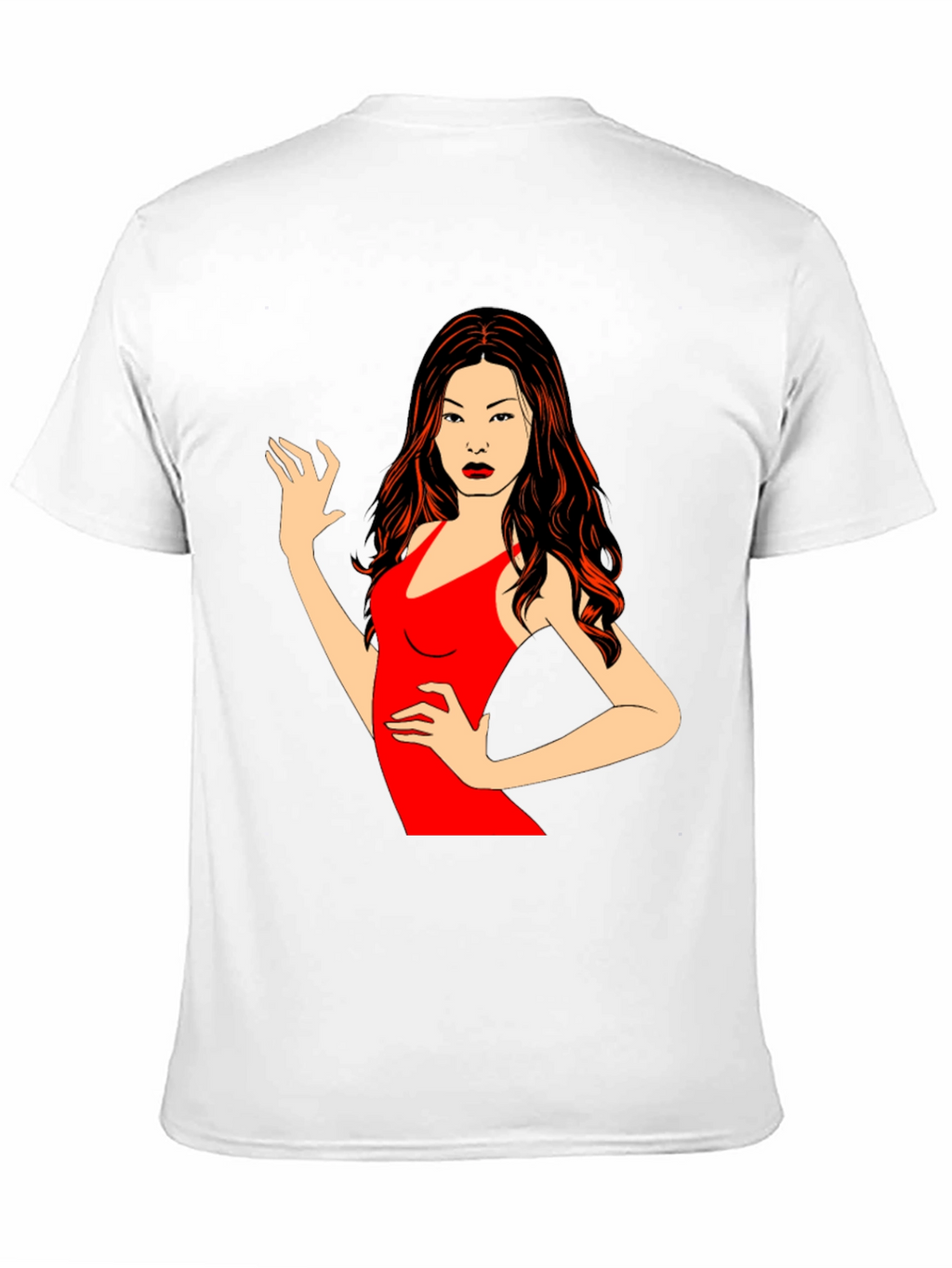 Black T-Shirt with Woman Graphic