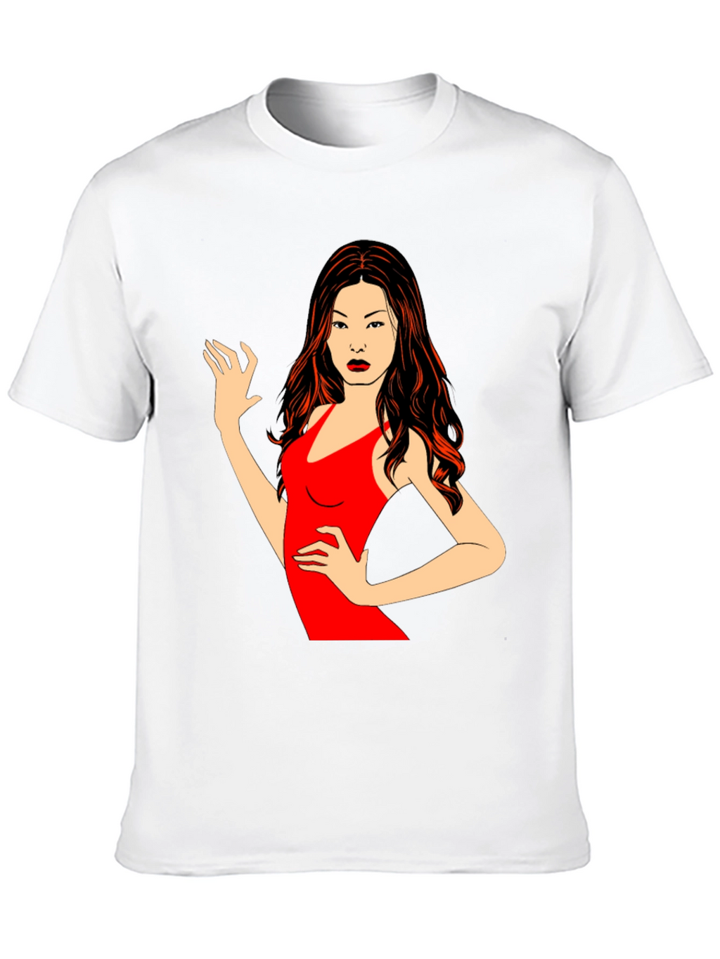 Black T-Shirt with Woman Graphic
