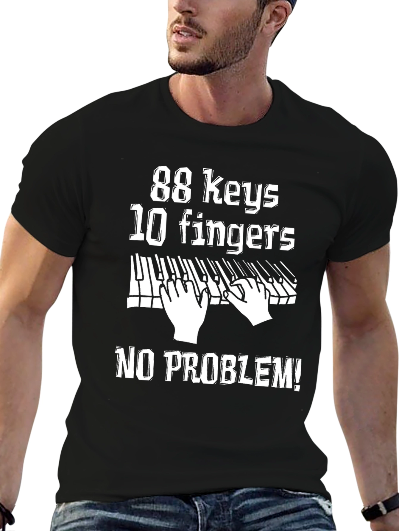 88 Keys 10 Fingers No Problem! Graphic Tee