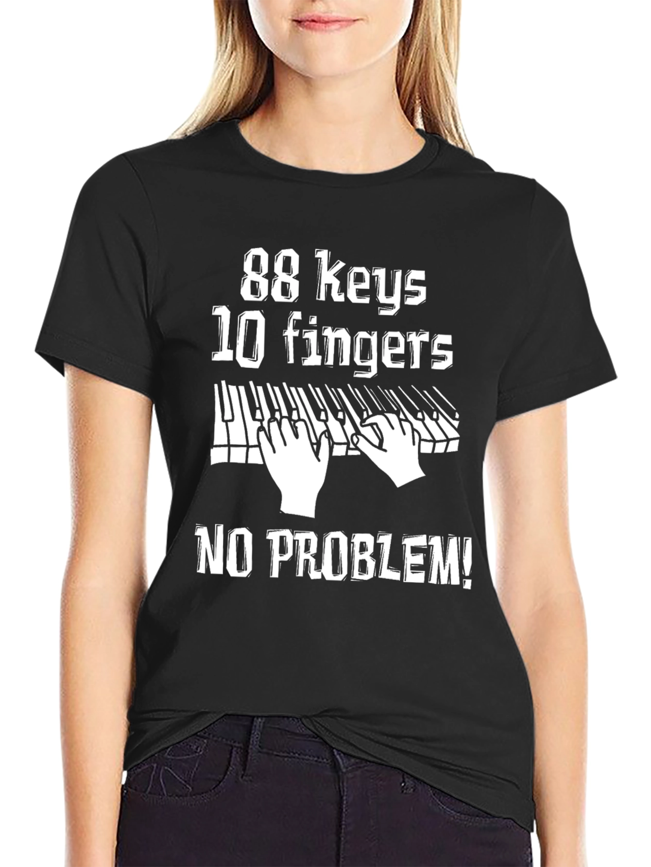 88 Keys 10 Fingers No Problem! Graphic Tee
