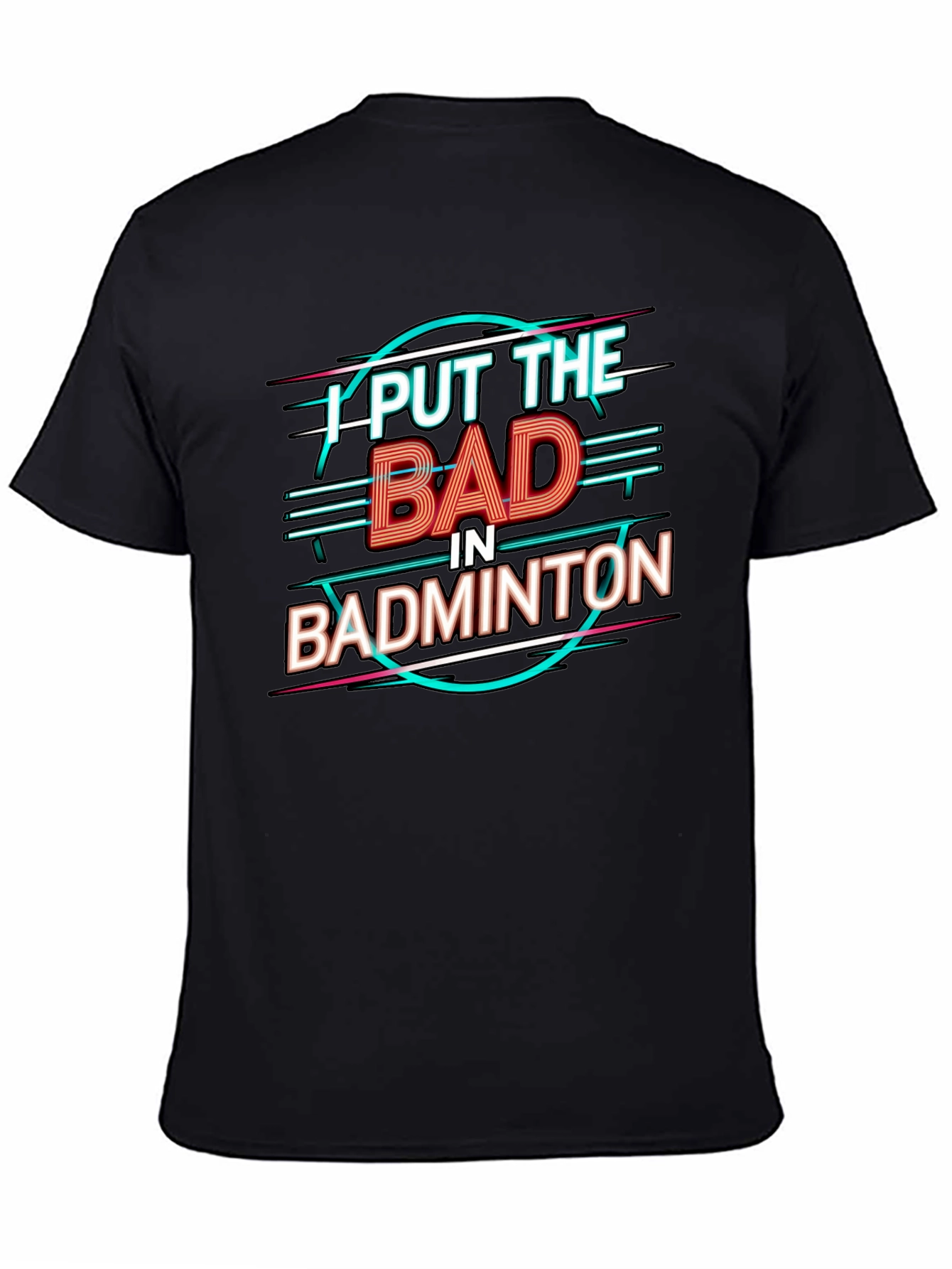 Badminton Pun Graphic Tee - Black Cotton Shirt