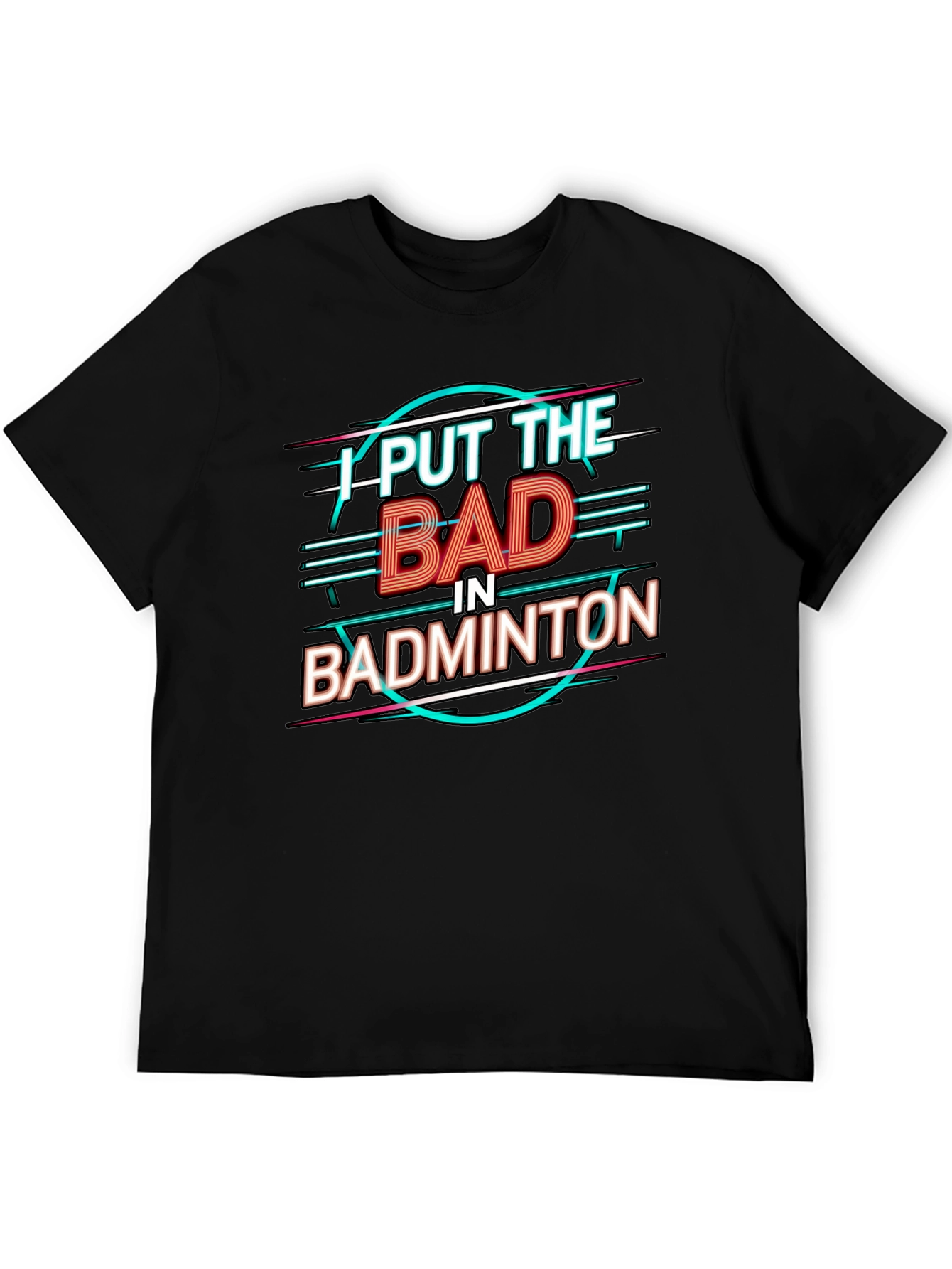 Badminton Pun Graphic Tee - Black Cotton Shirt