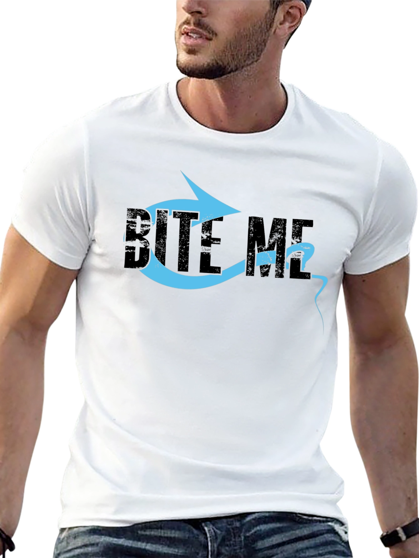 Bite Me Graphic T-Shirt - Black Cotton Tee