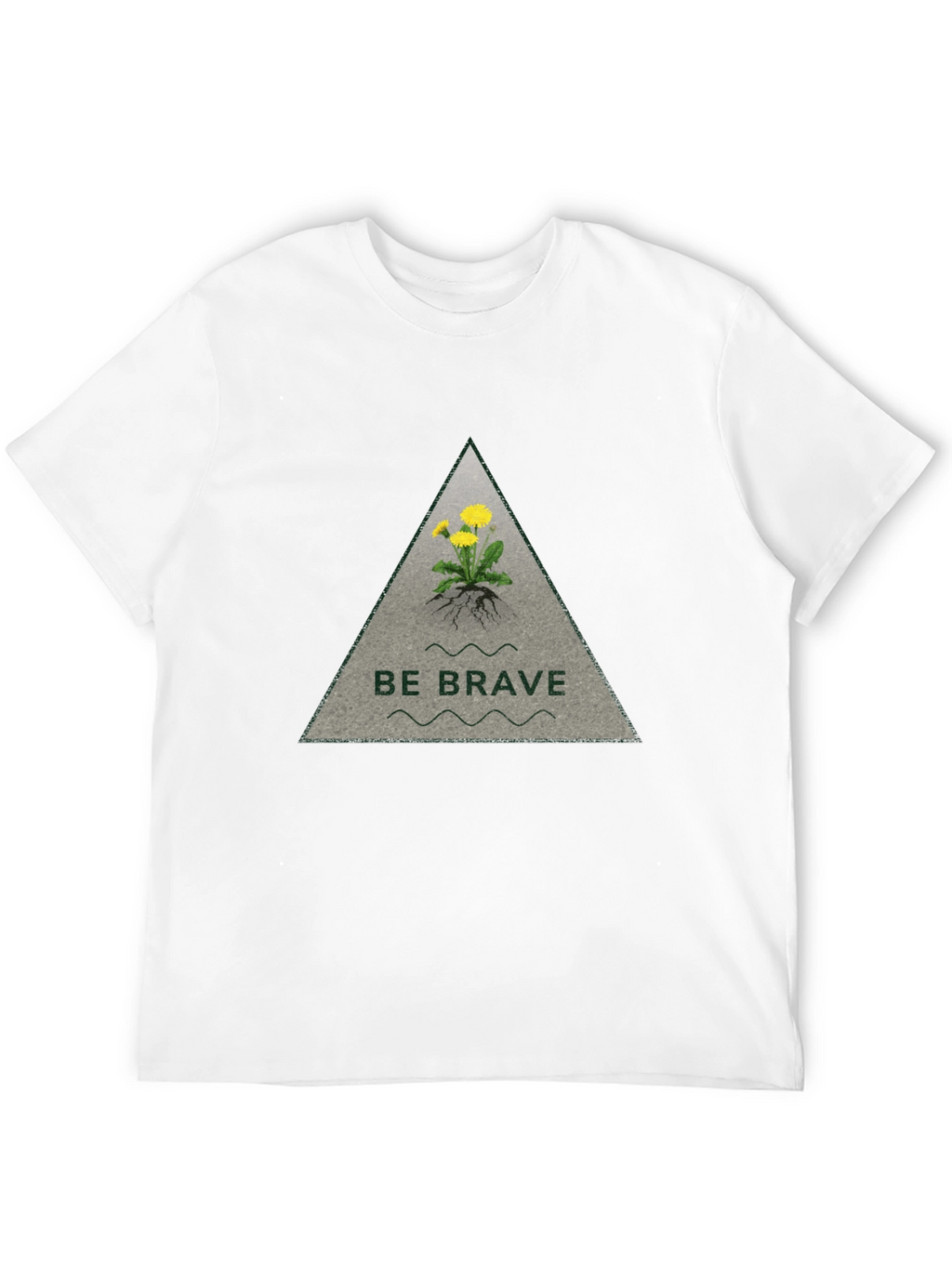 Be Brave Dandelion Graphic Tee - Black