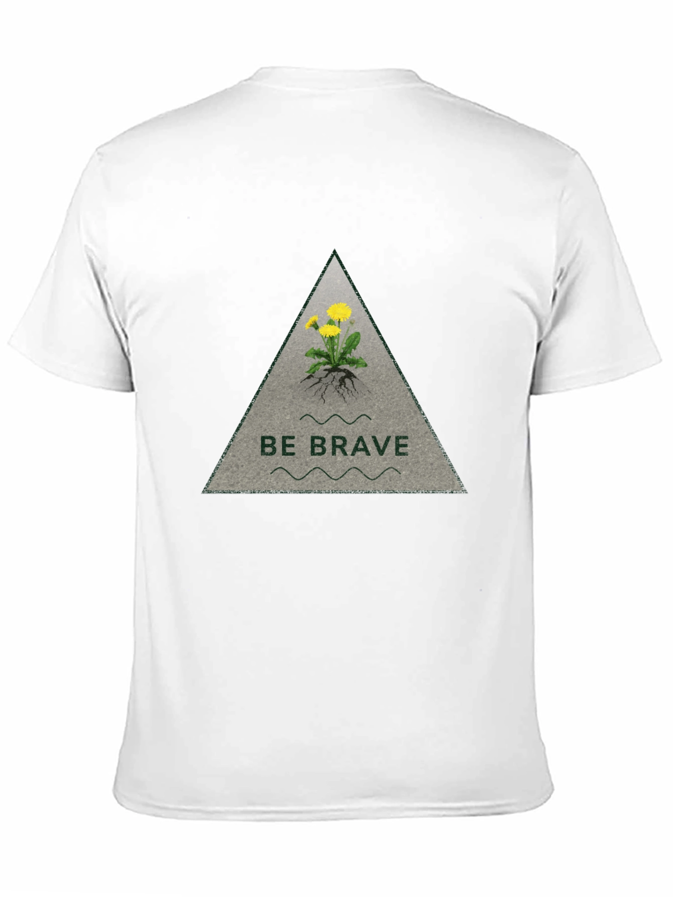 Be Brave Dandelion Graphic Tee - Black