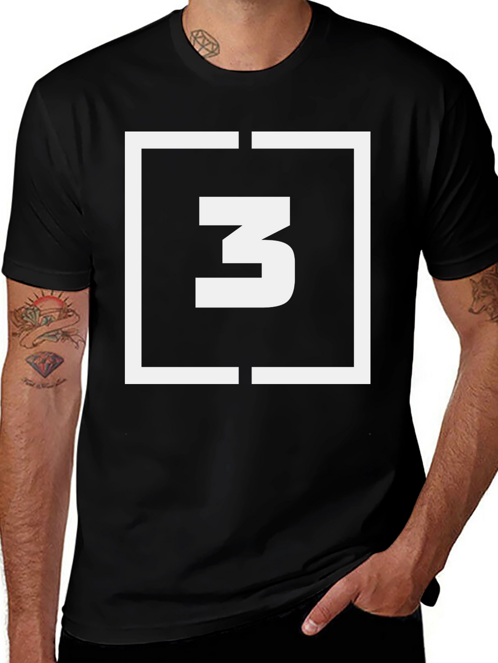 Abstract Graphic Tee - Number 3 Design