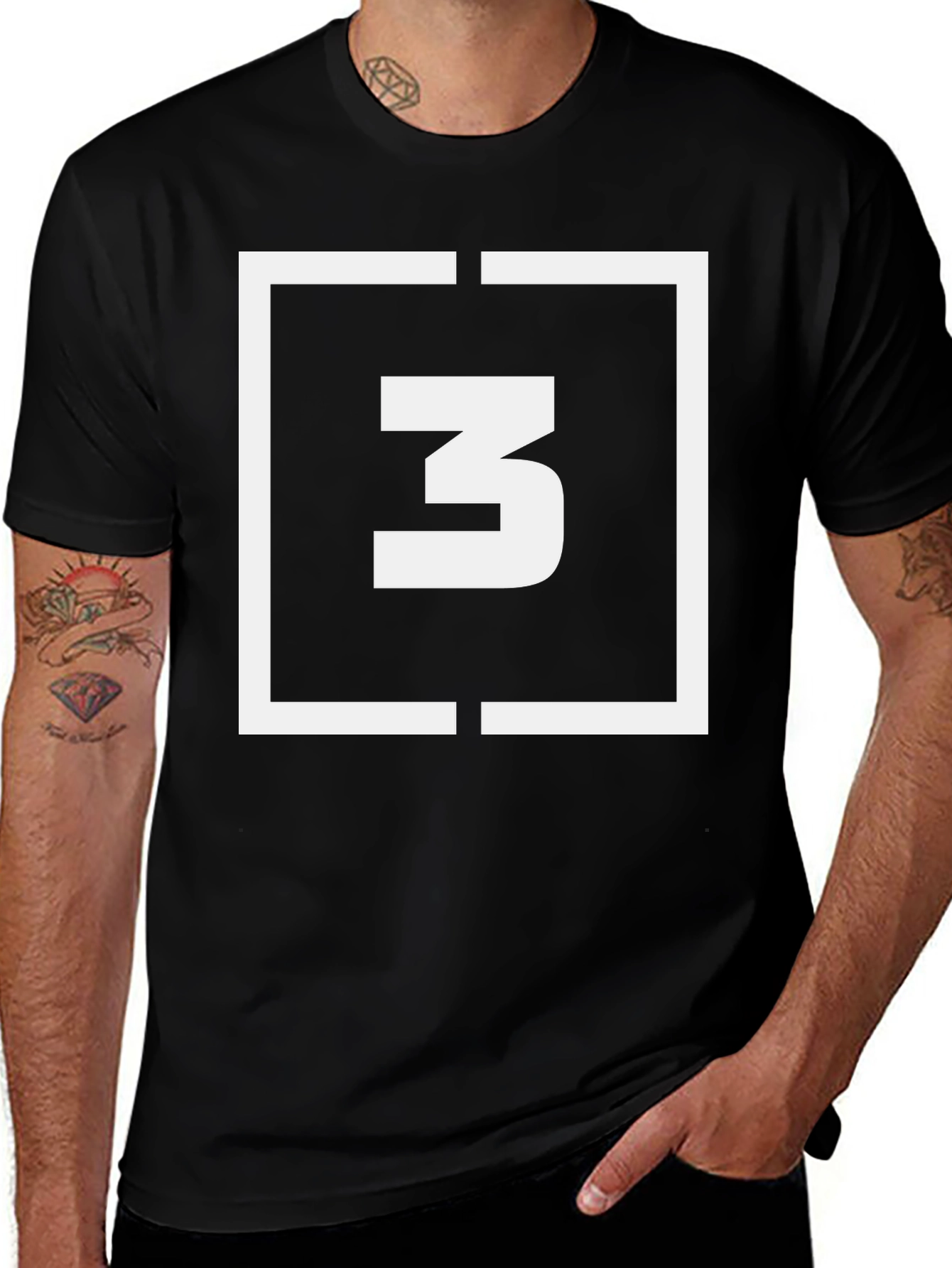 Abstract Graphic Tee - Number 3 Design