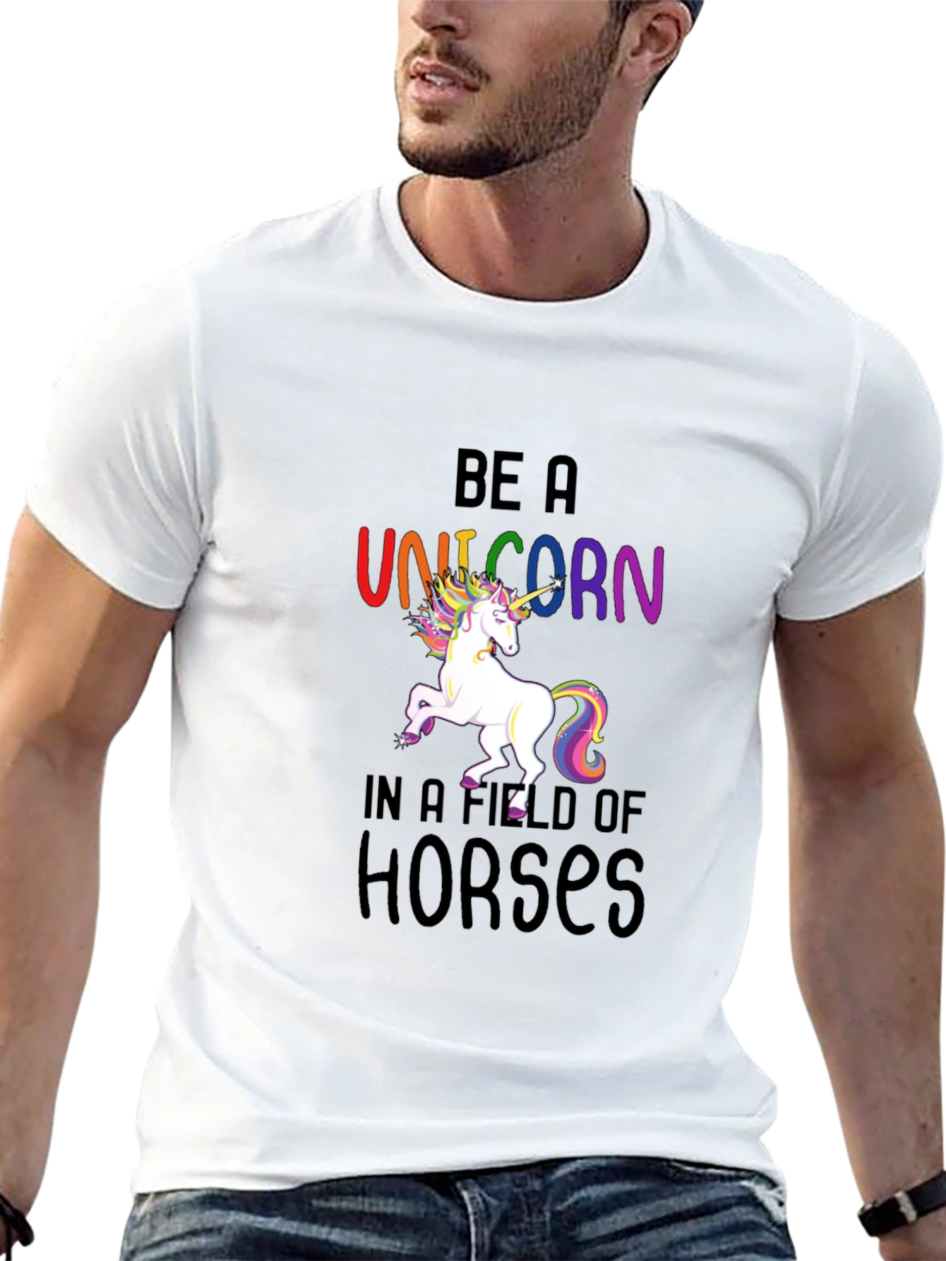 Be a Unicorn T-Shirt - Colorful Graphic Tee