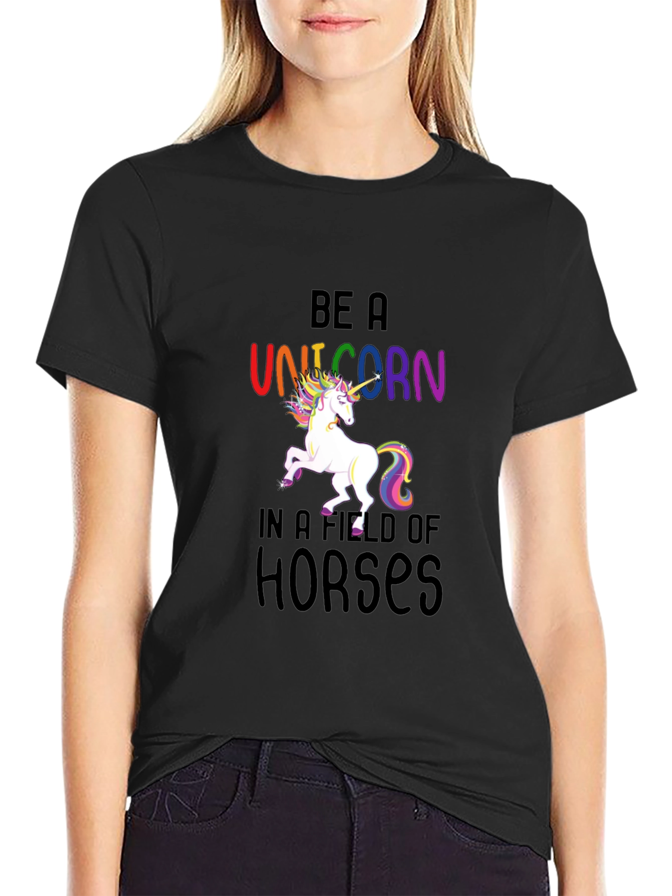 Be a Unicorn T-Shirt - Colorful Graphic Tee