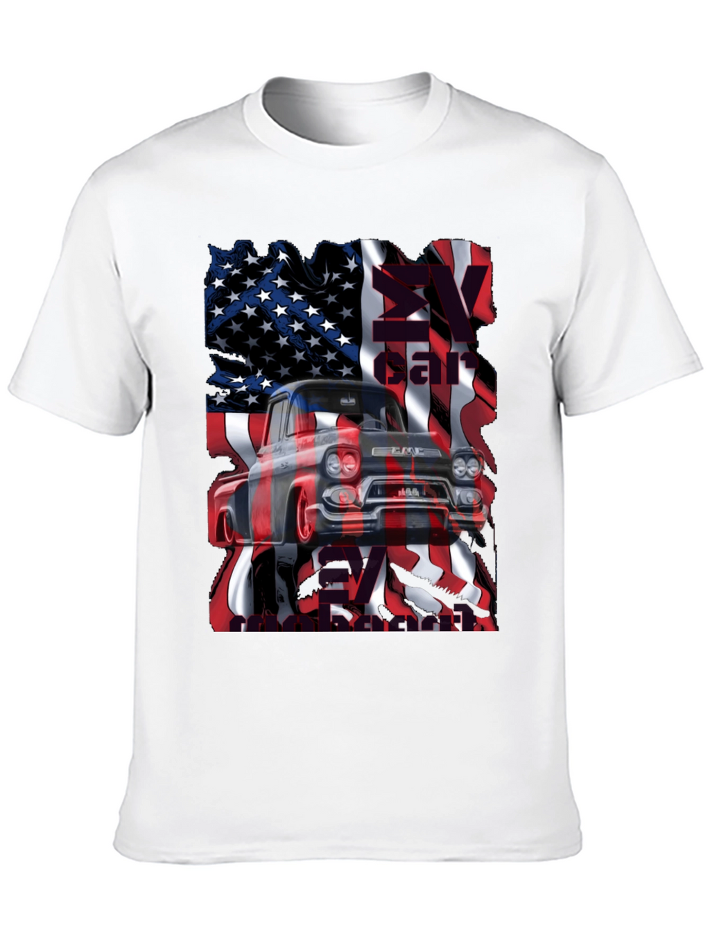 American Flag Truck T-Shirt