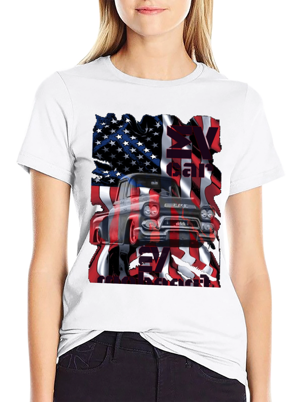 American Flag Truck T-Shirt