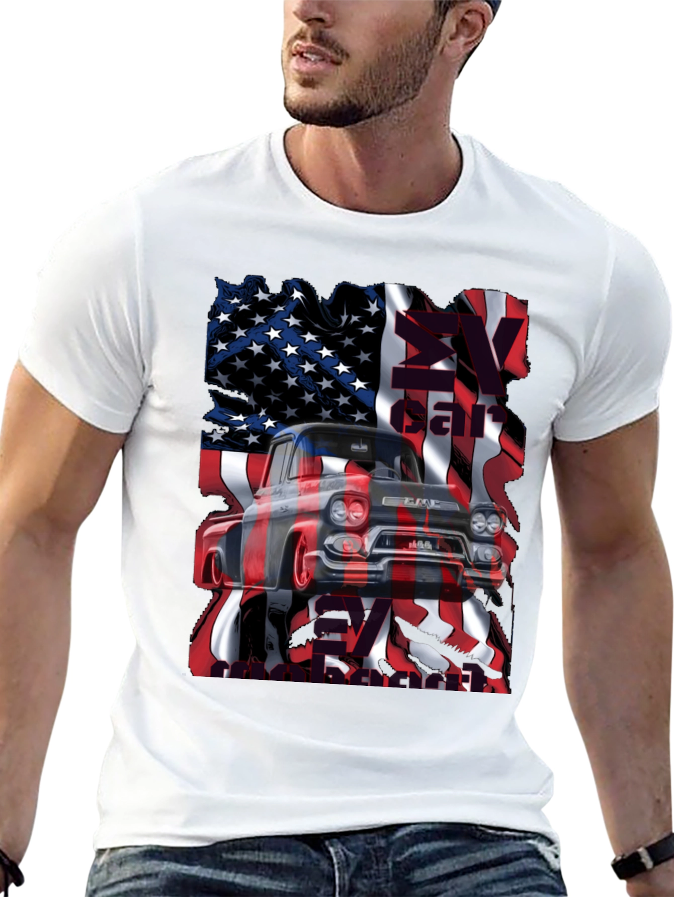 American Flag Truck T-Shirt