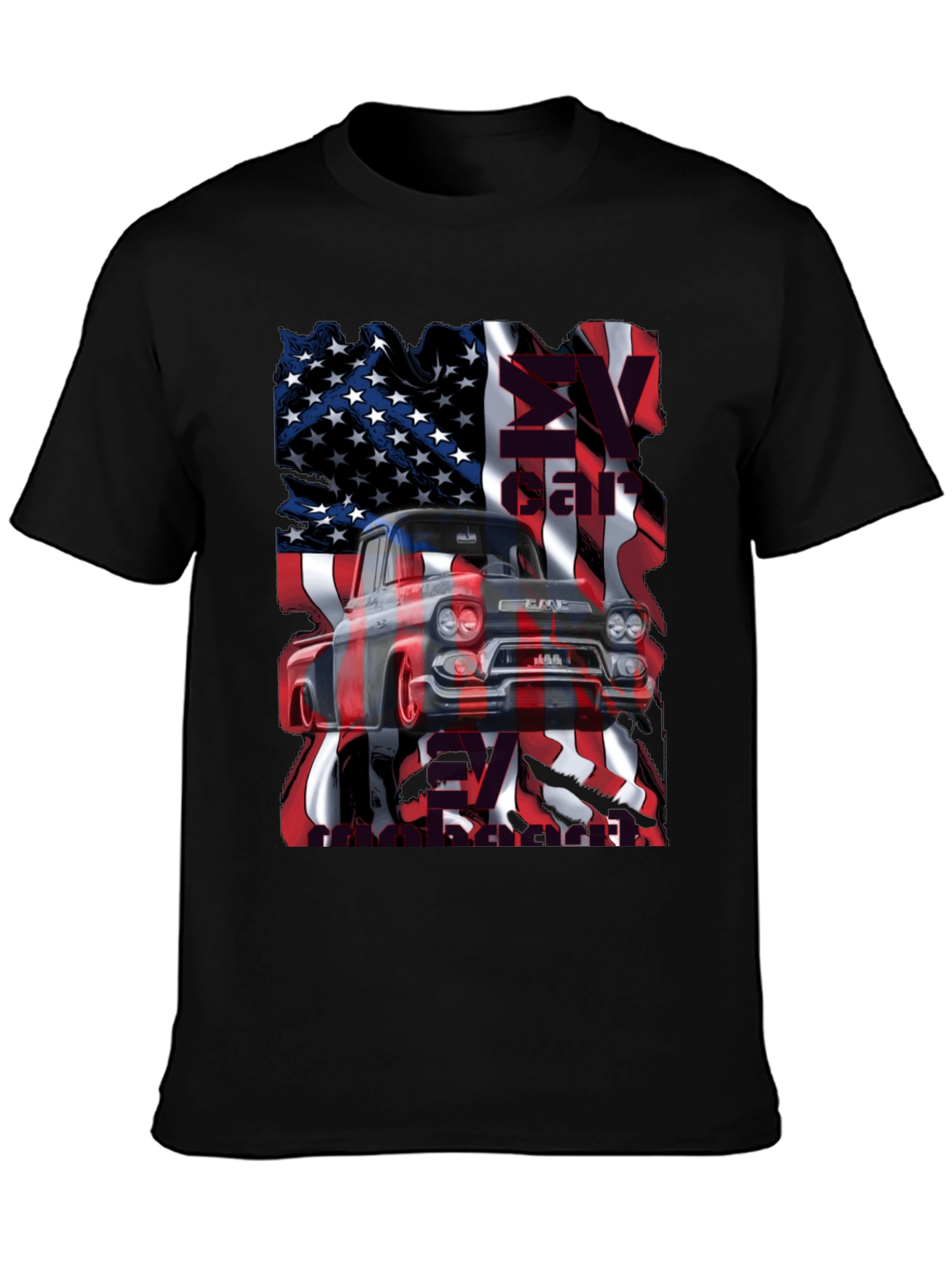 American Flag Truck T-Shirt