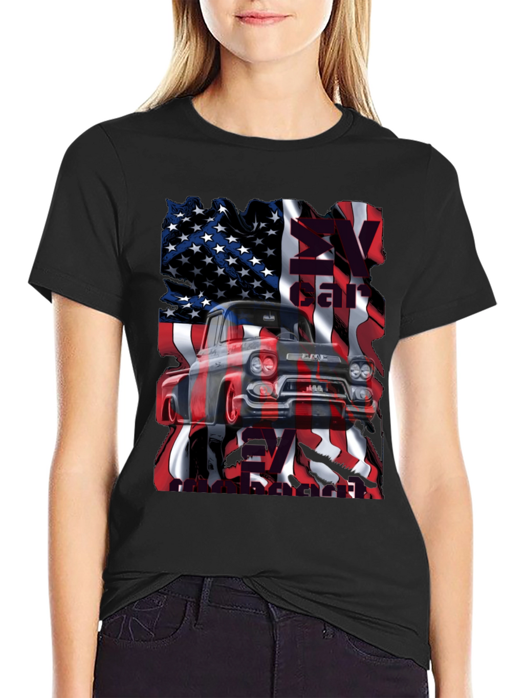 American Flag Truck T-Shirt