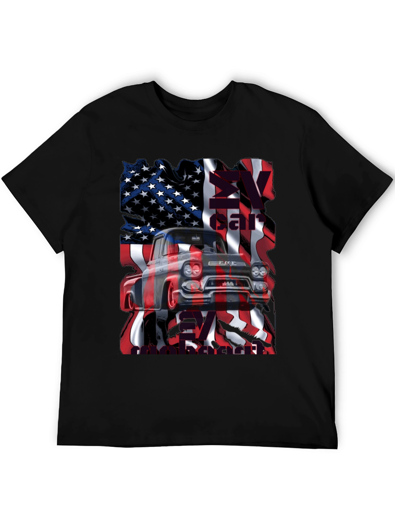 American Flag Truck T-Shirt