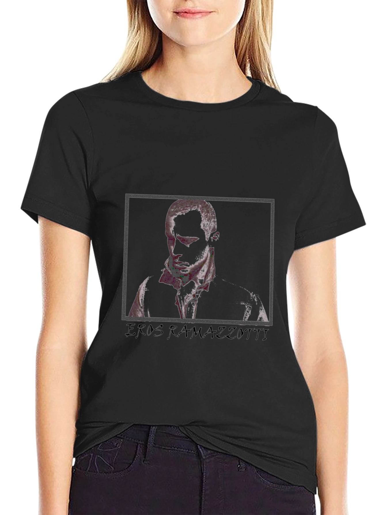 Black Graphic Print T-Shirt