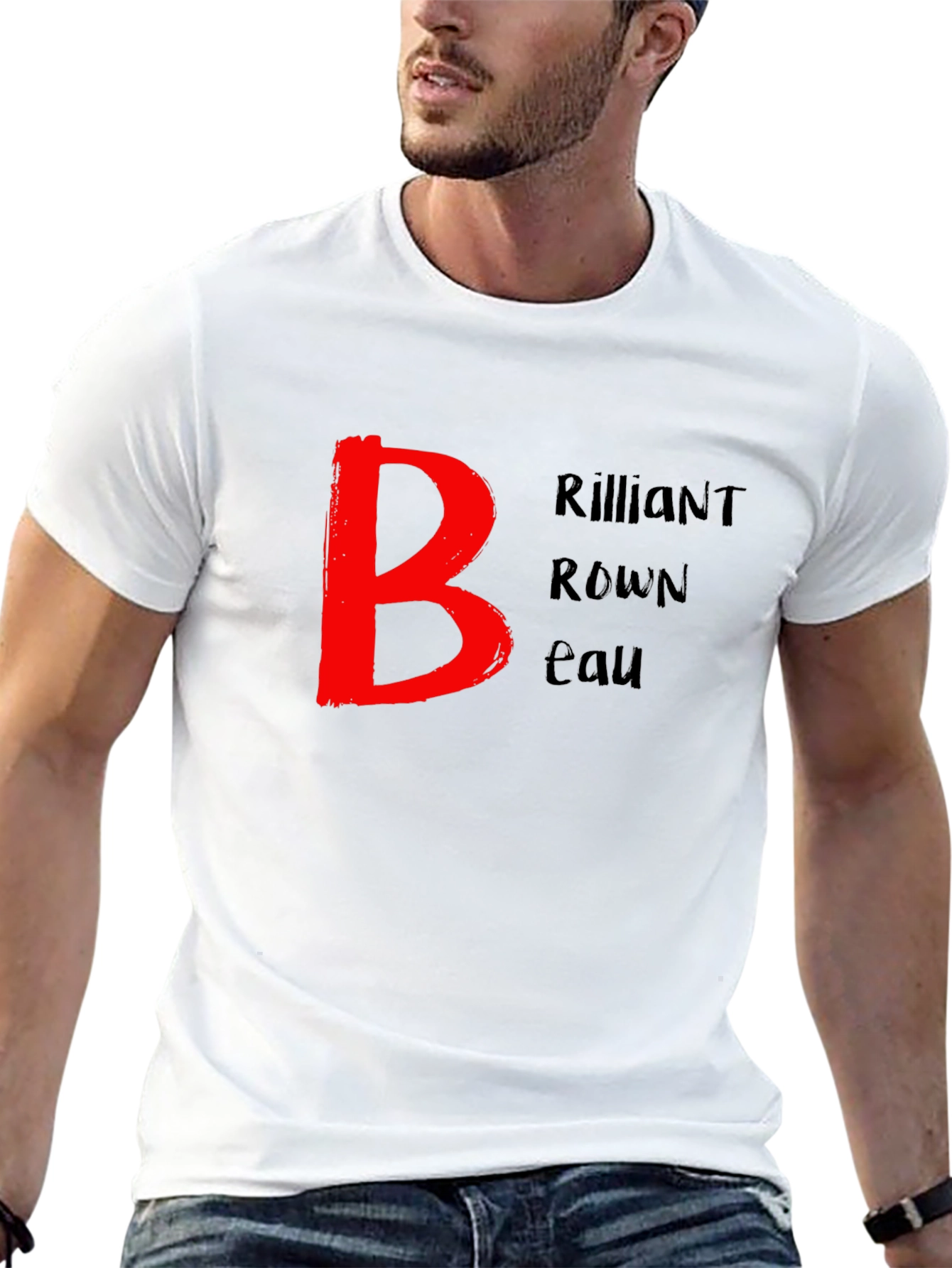 Brilliant Brown Beau Black T-Shirt
