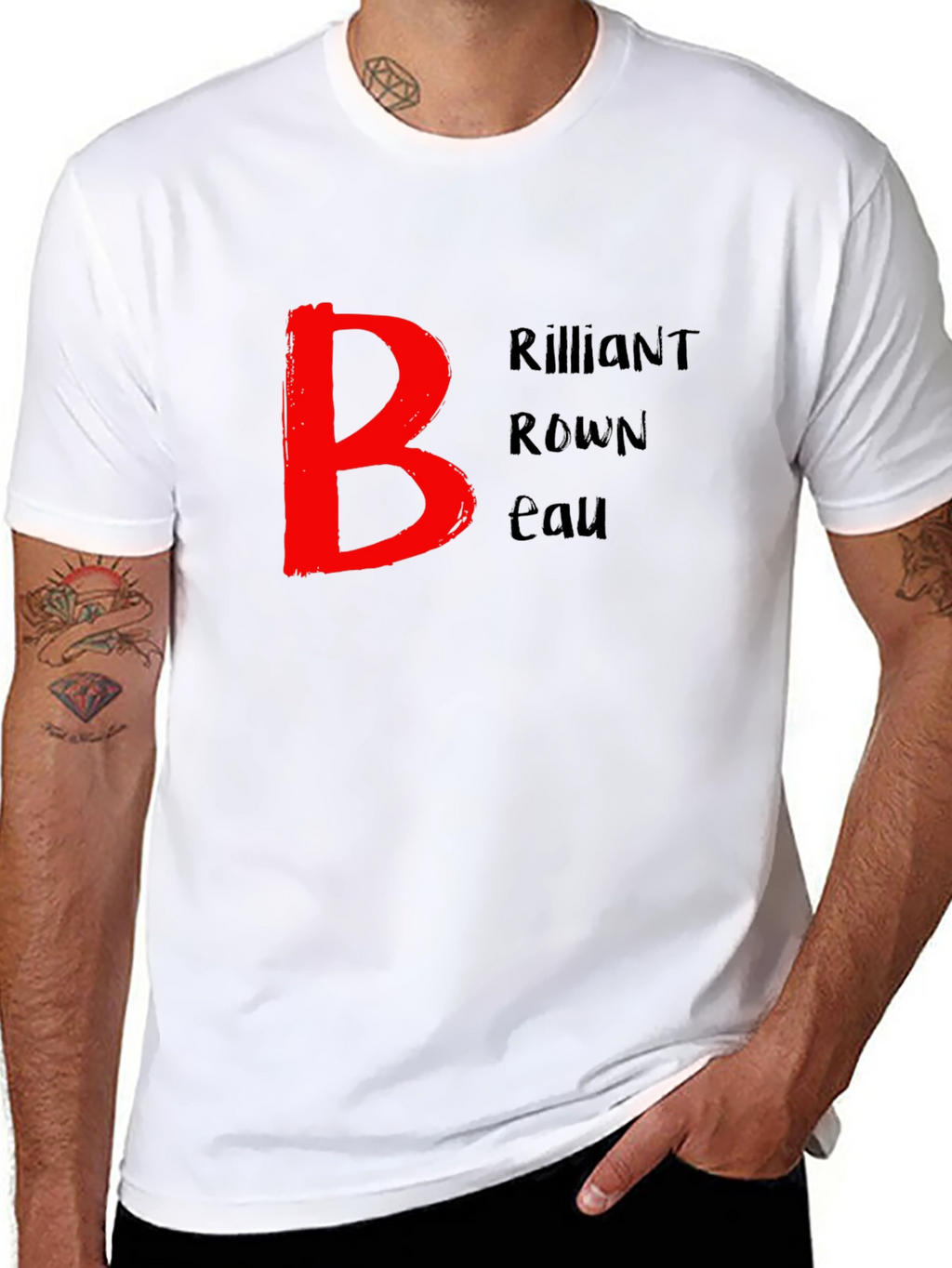 Brilliant Brown Beau Black T-Shirt