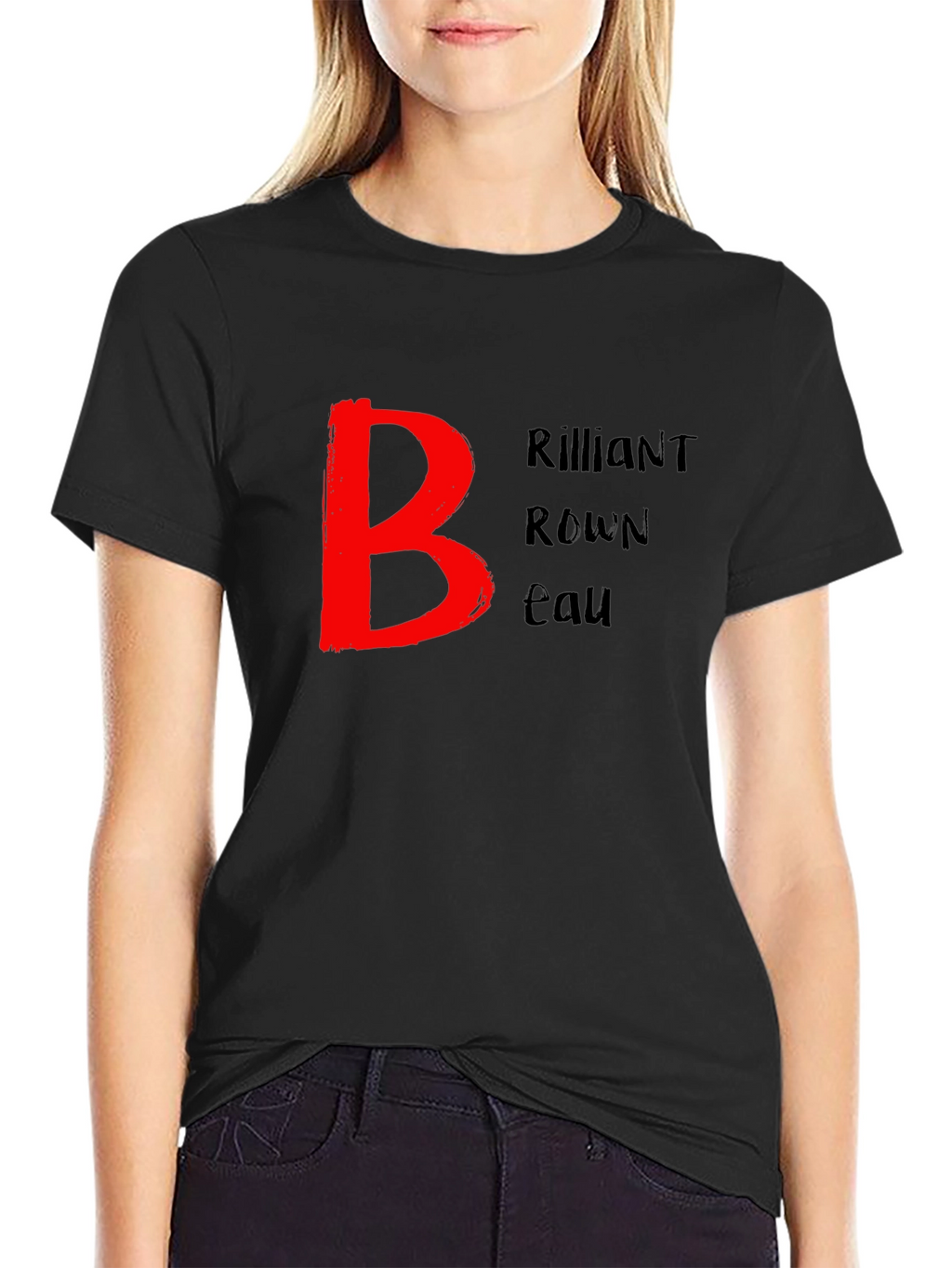Brilliant Brown Beau Black T-Shirt