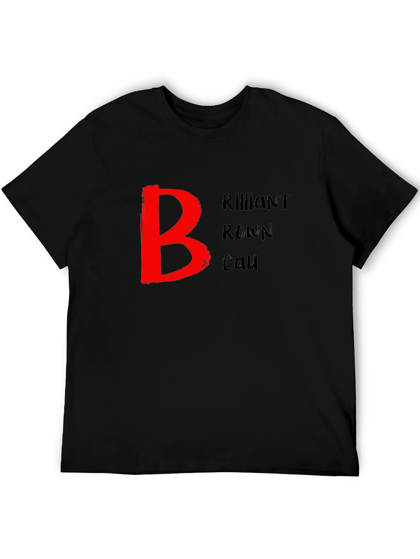 Brilliant Brown Beau Black T-Shirt