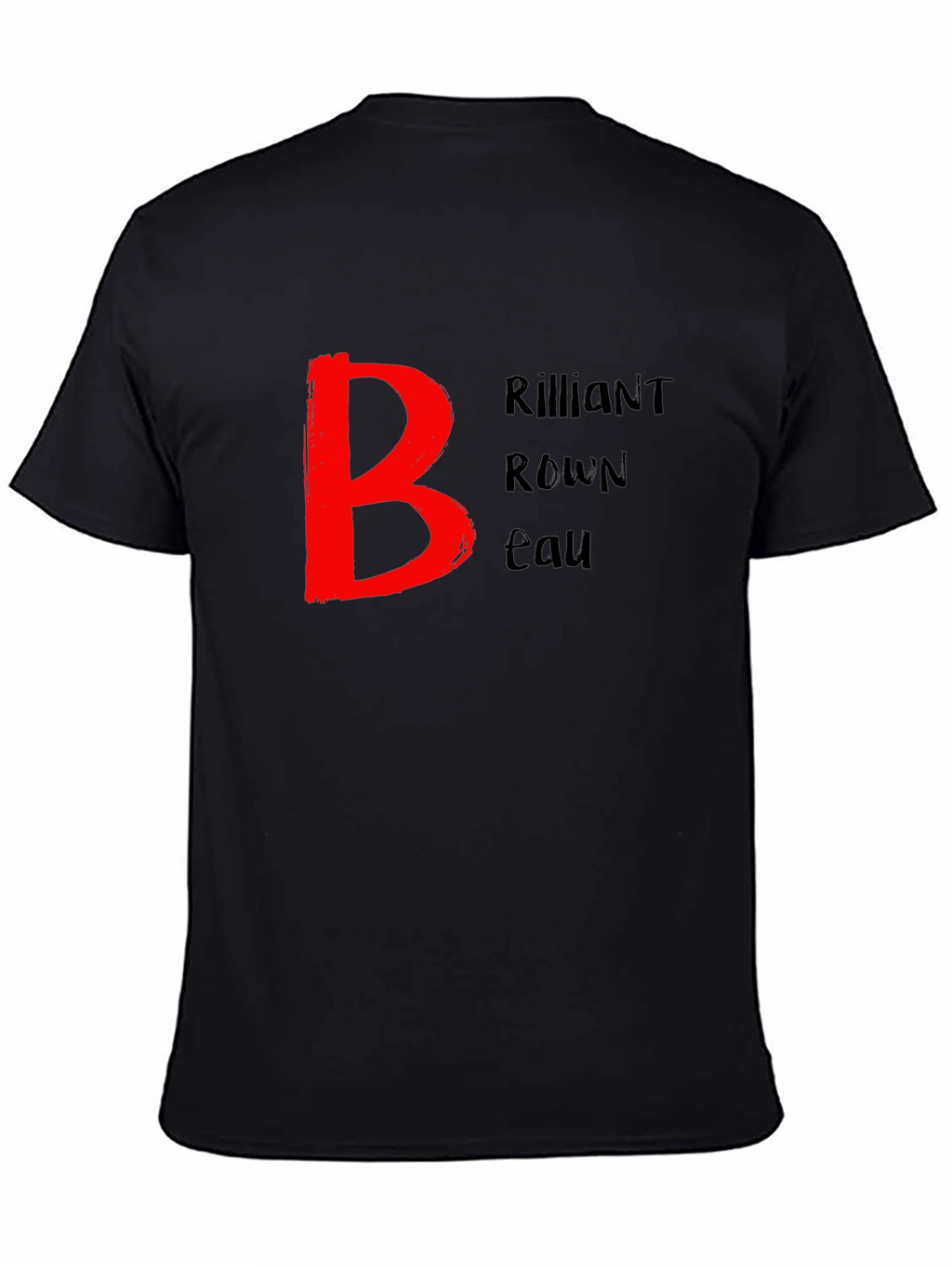 Brilliant Brown Beau Black T-Shirt