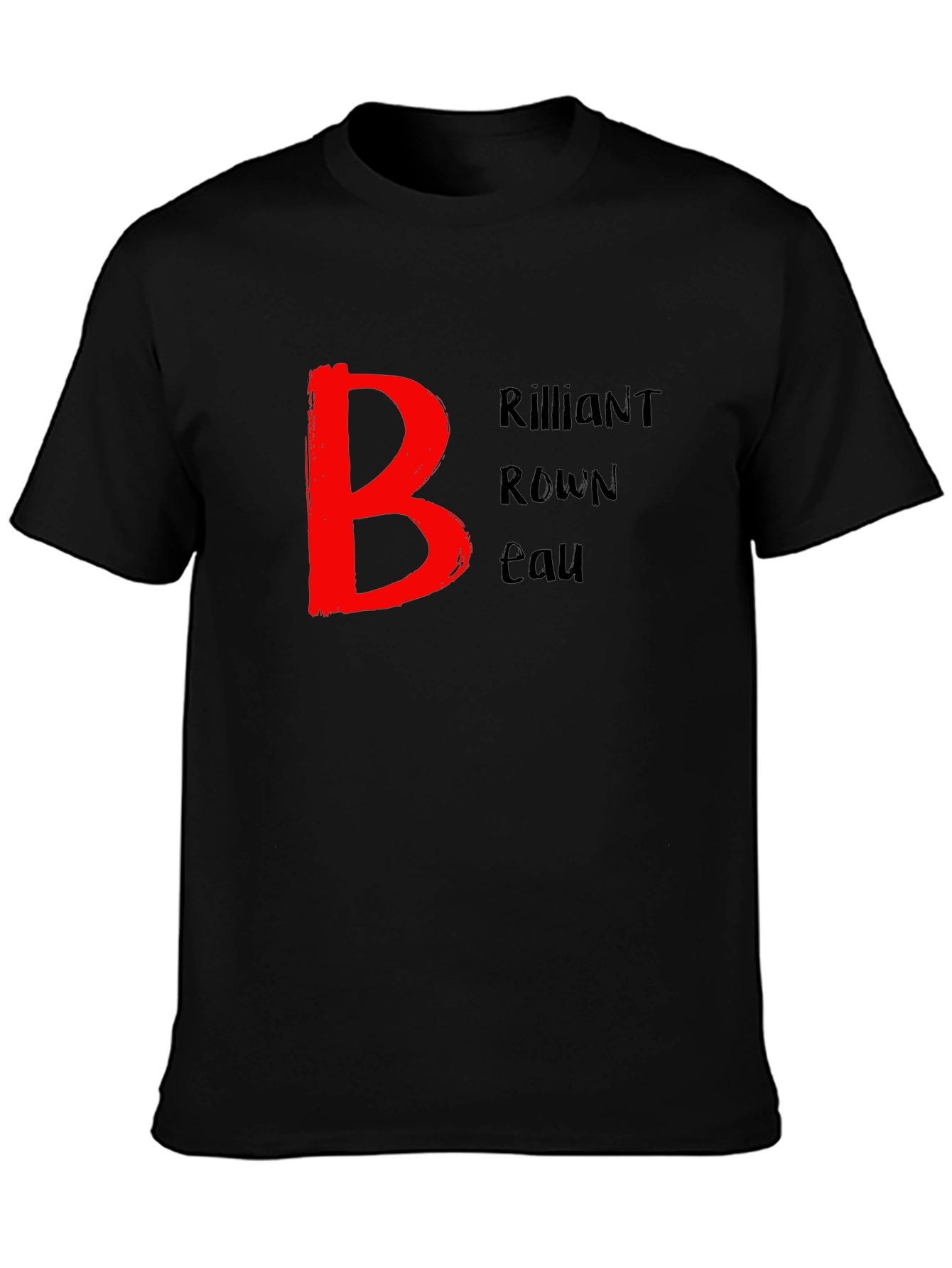 Brilliant Brown Beau Black T-Shirt