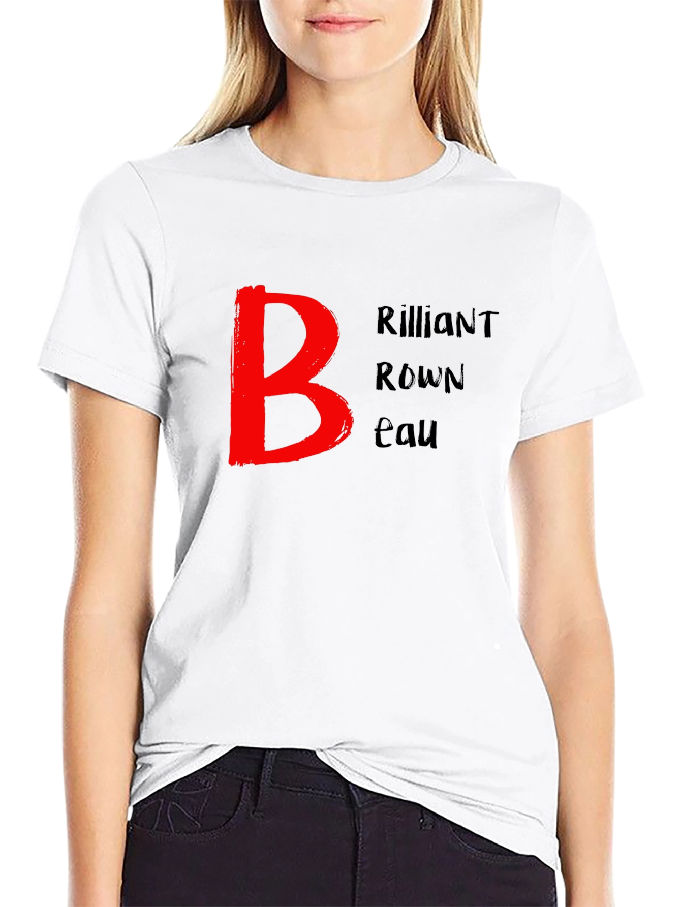 Brilliant Brown Beau Black T-Shirt