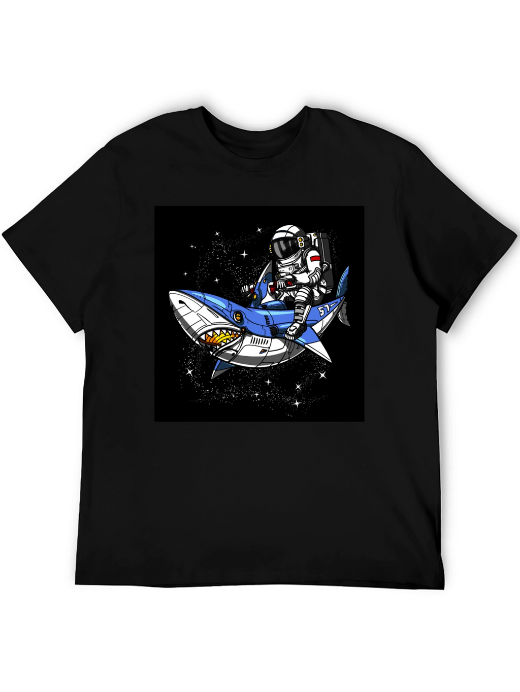 Astronaut Shark Ride T-Shirt