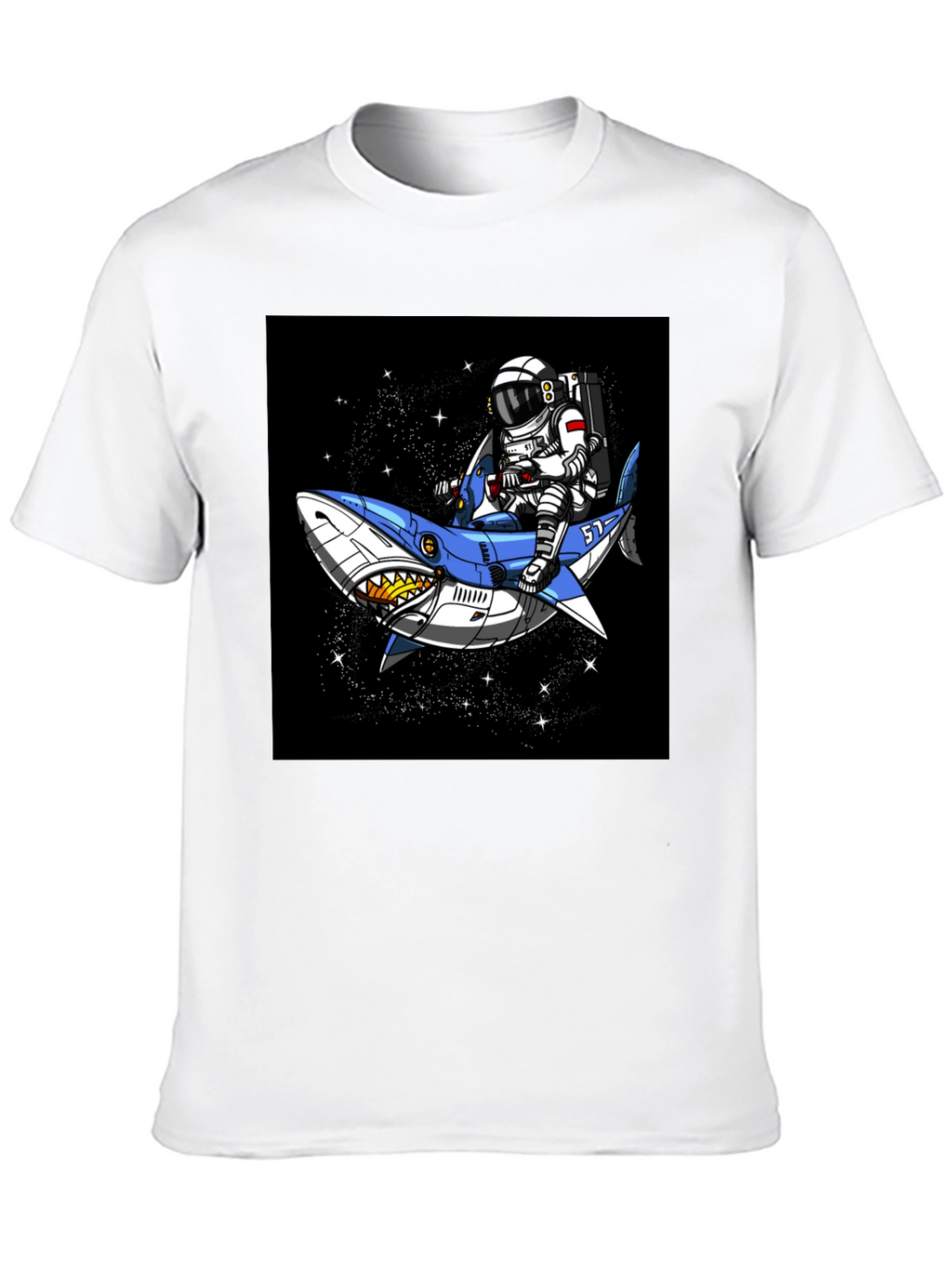 Astronaut Shark Ride T-Shirt