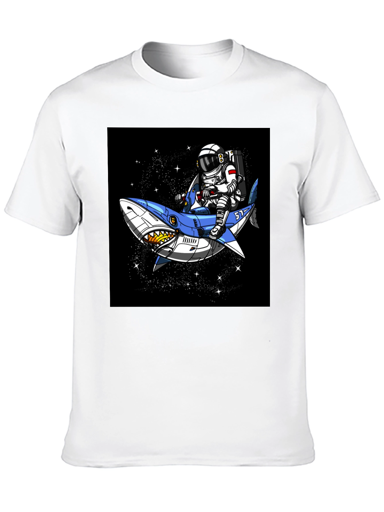 Astronaut Shark Ride T-Shirt