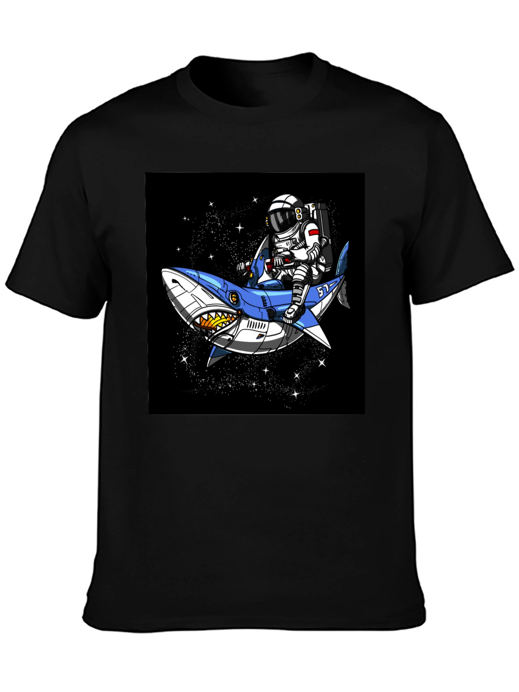 Astronaut Shark Ride T-Shirt