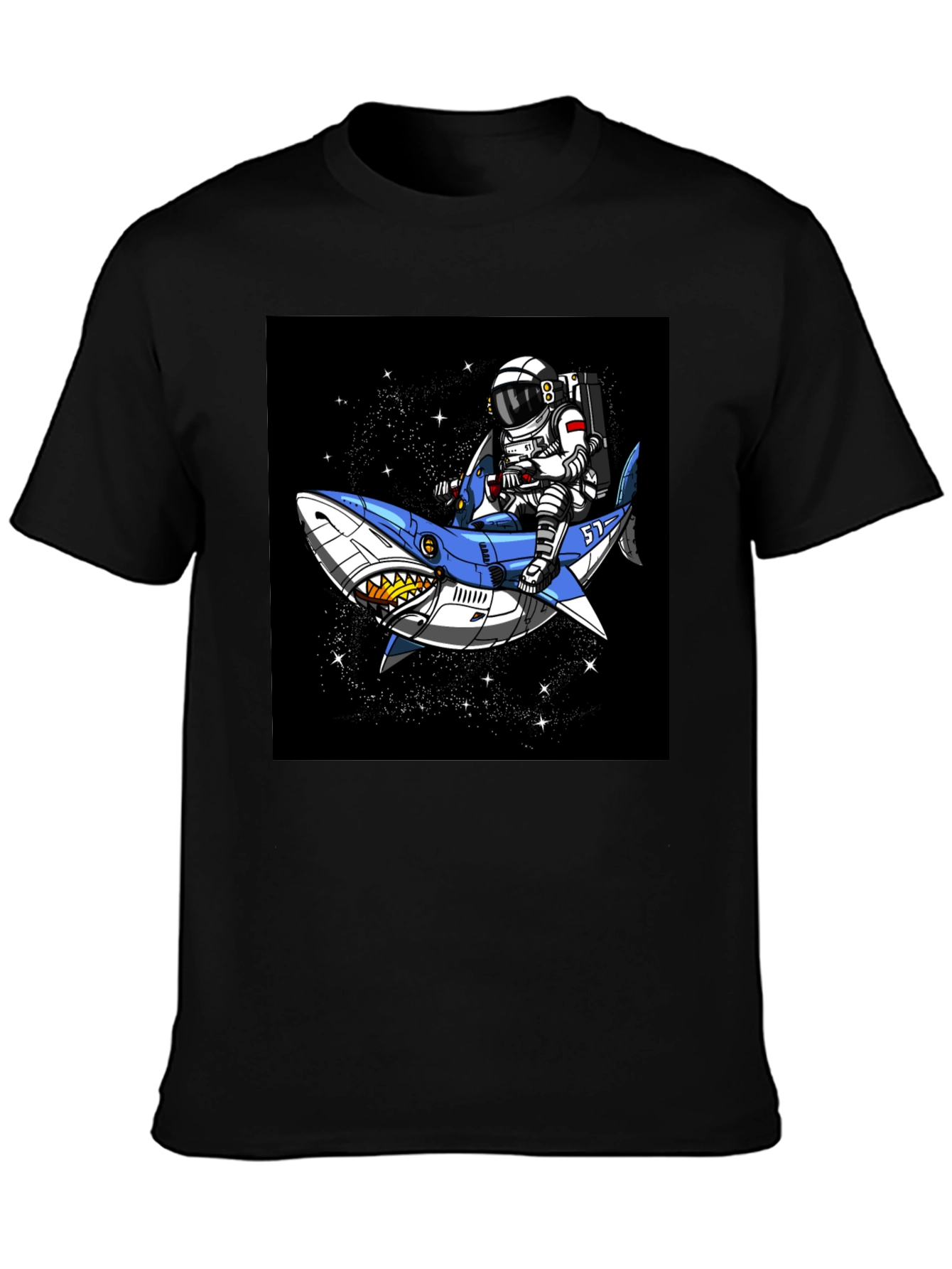 Astronaut Shark Ride T-Shirt