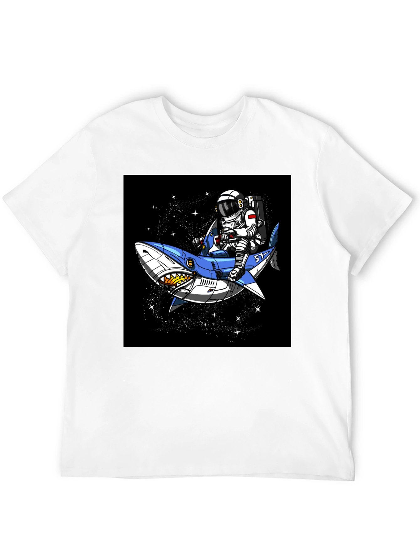 Astronaut Shark Ride T-Shirt