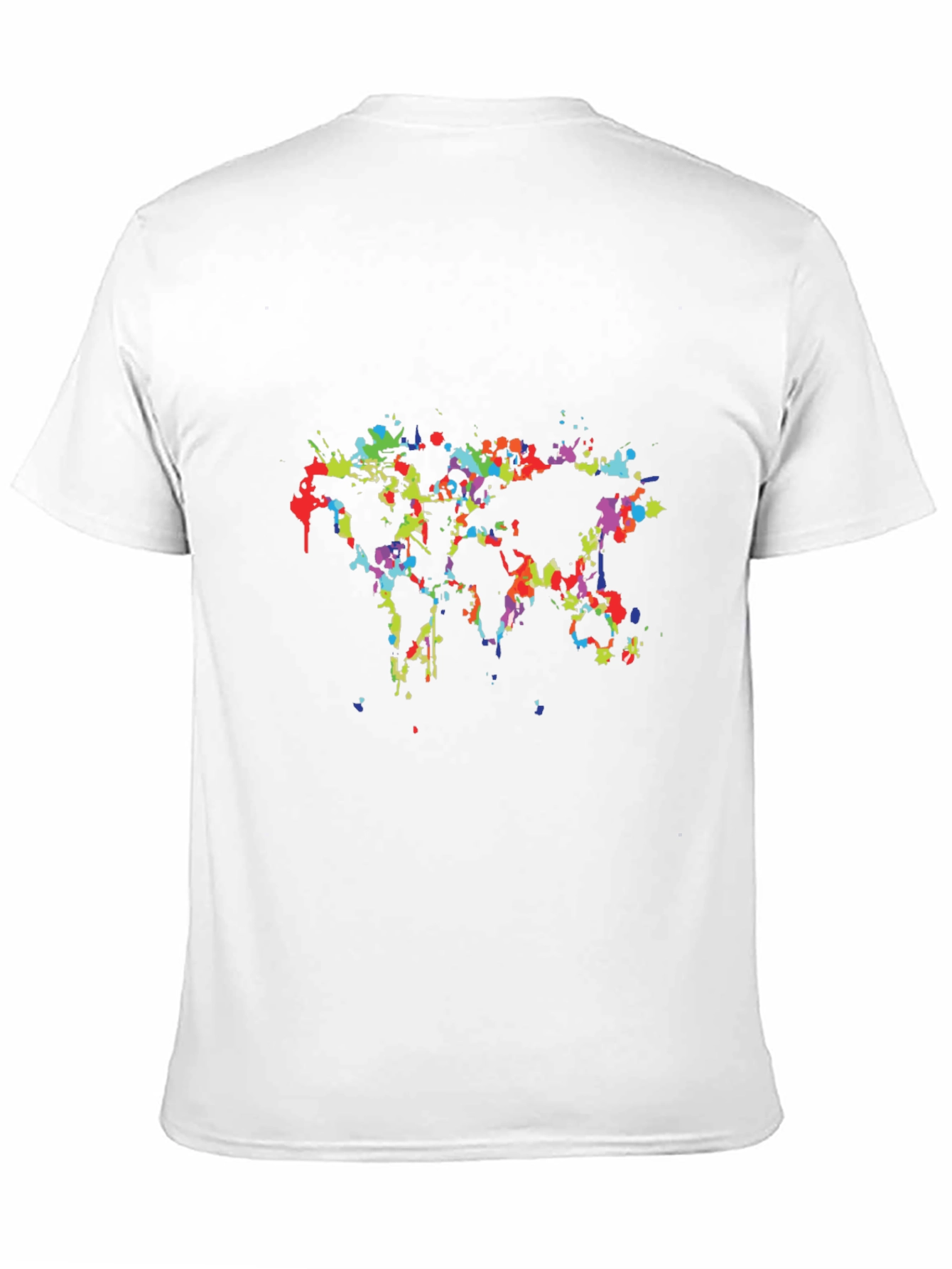 Abstract World Map Mens Black Graphic Tee