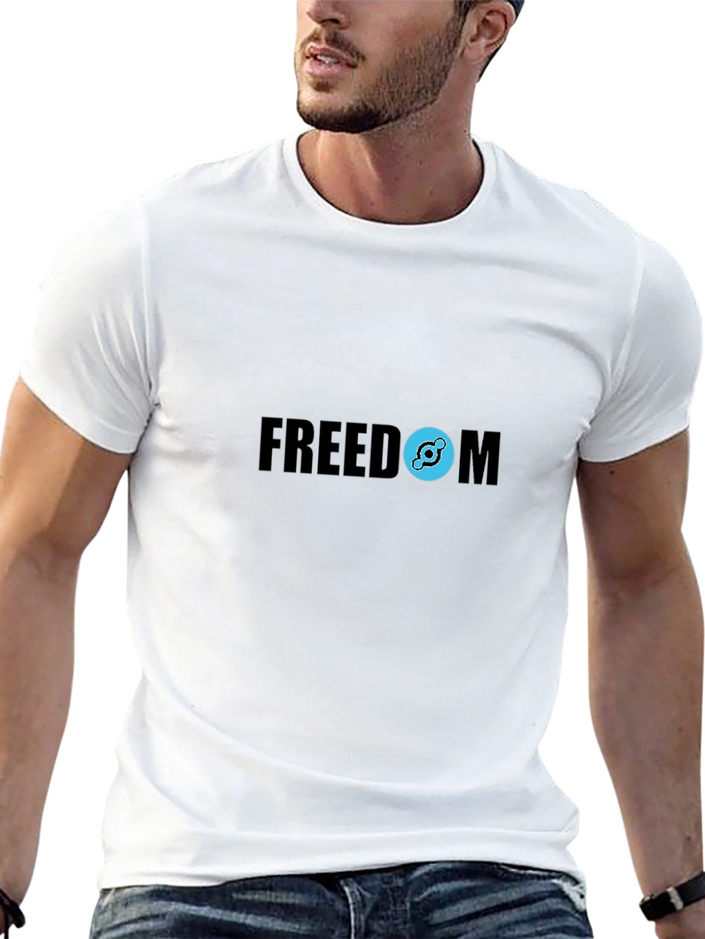 Freedom Graphic Tee - Black Cotton Blend