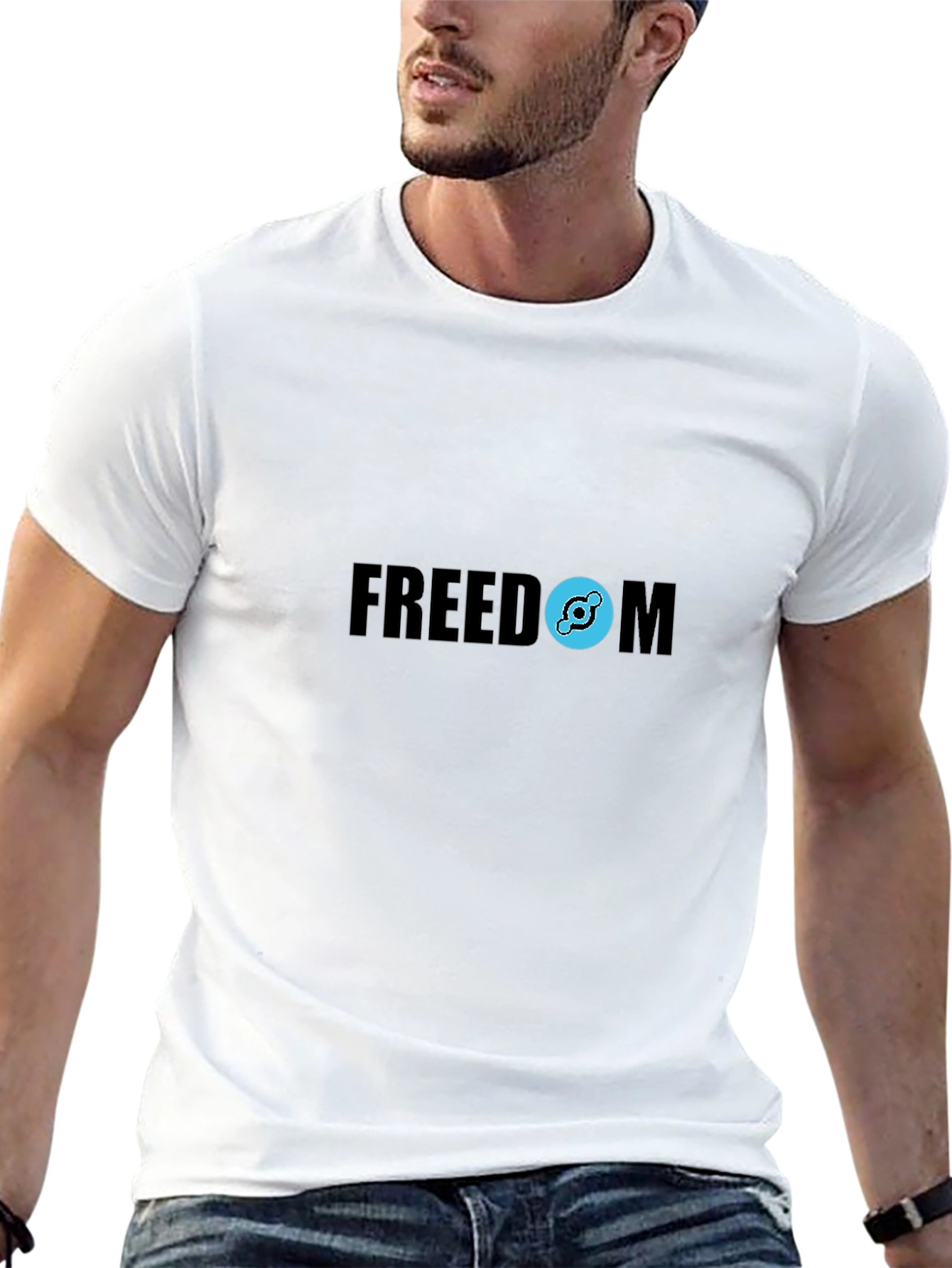 Freedom Graphic Tee - Black Cotton Blend