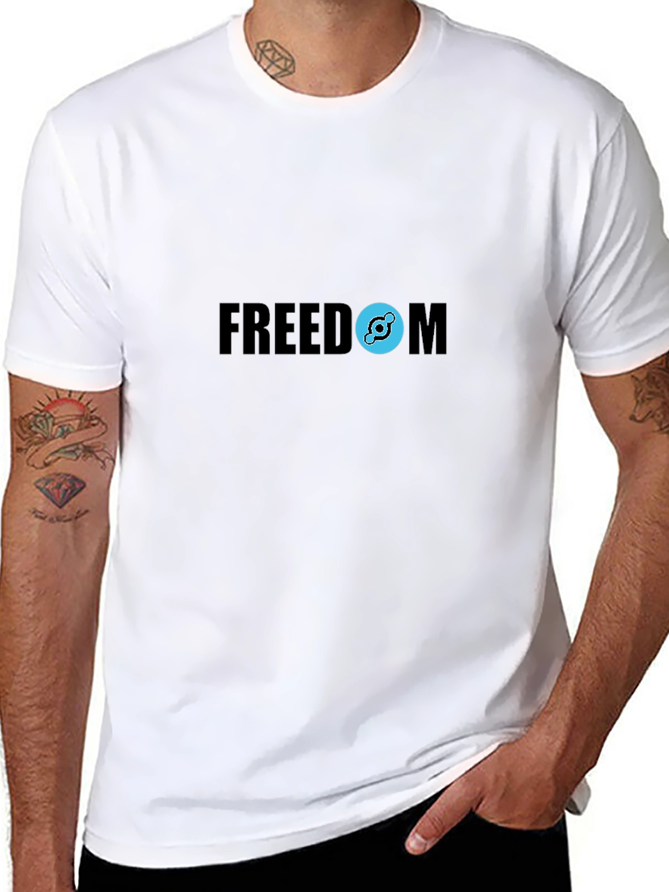 Freedom Graphic Tee - Black Cotton Blend