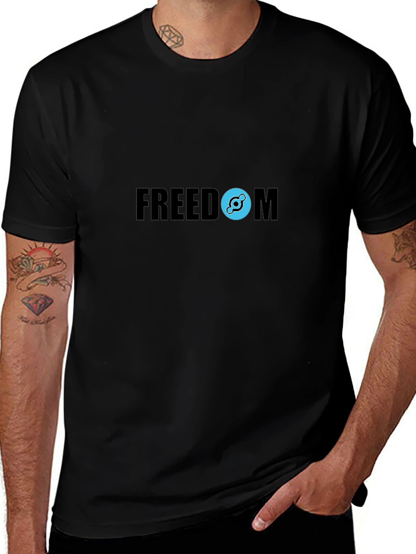 Freedom Graphic Tee - Black Cotton Blend