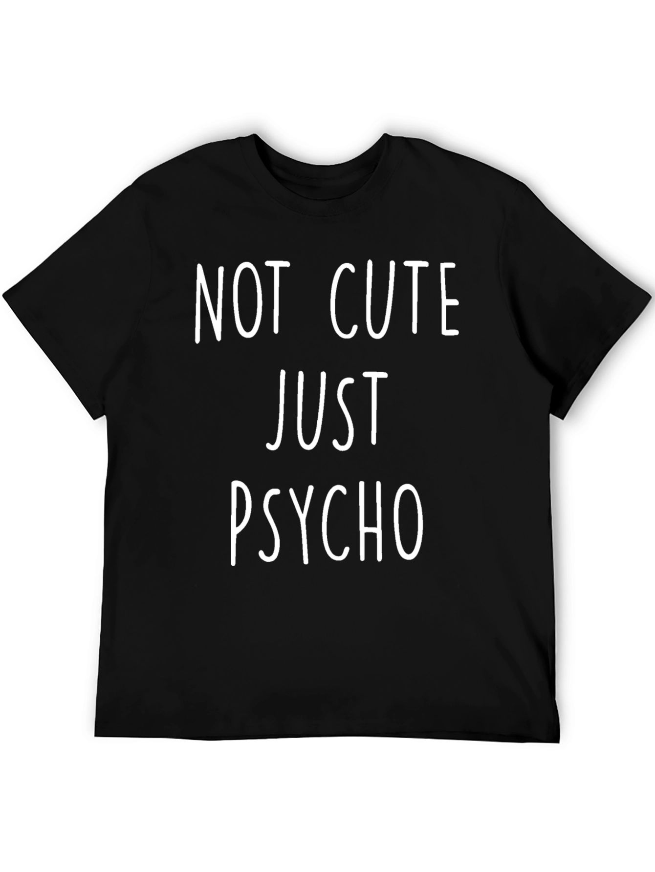 Not Cute Just Psycho Graphic Tee - Black