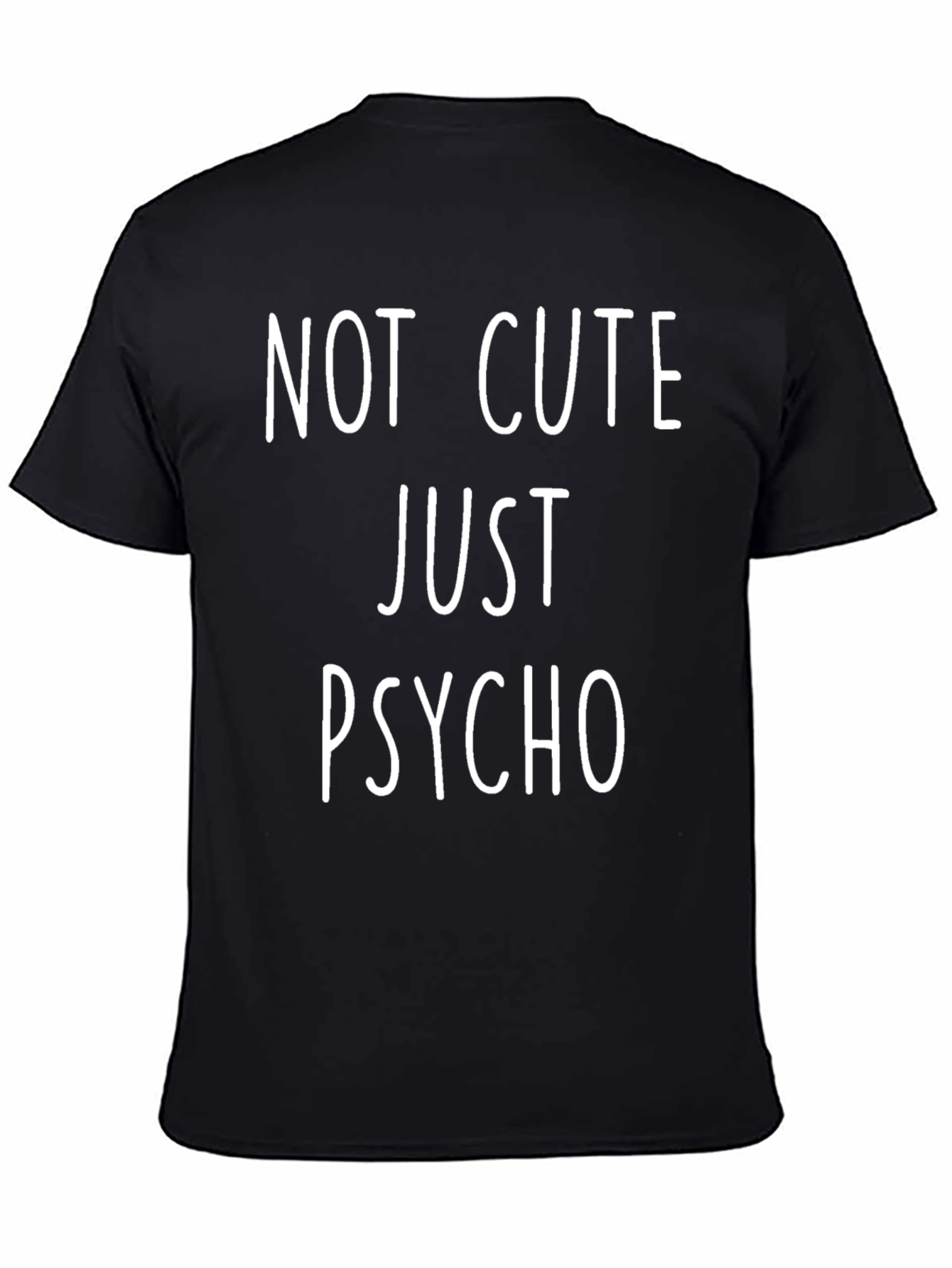 Not Cute Just Psycho Graphic Tee - Black