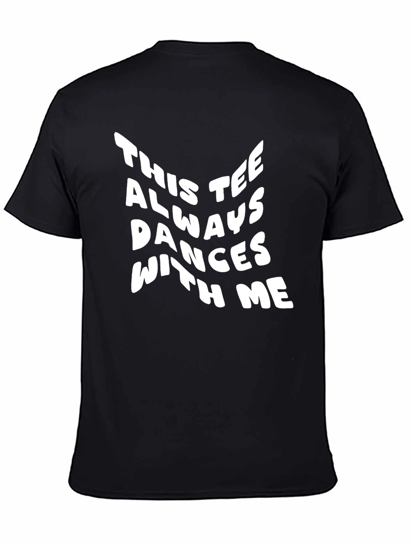 Dance With Me Graphic Tee - Black Cotton T-Shirt