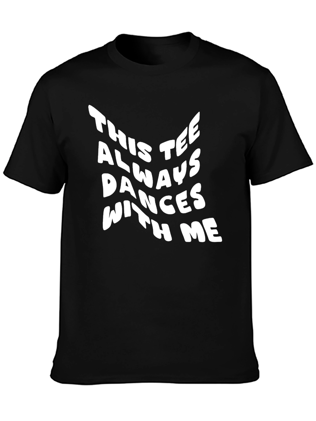 Dance With Me Graphic Tee - Black Cotton T-Shirt